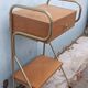 Table chevet vintage métal bois