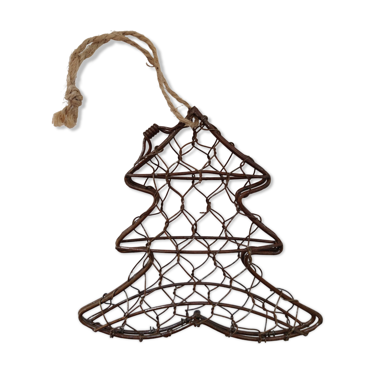 Vintage Christmas tree mesh hanging box