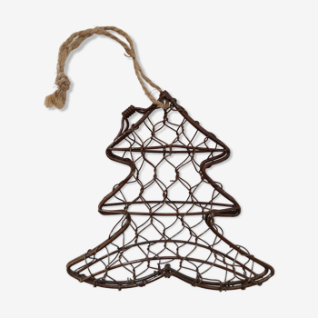Vintage Christmas tree mesh hanging box