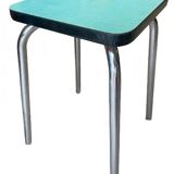 Set of green Formica stools 27 x 44