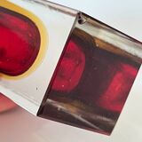 Vintage Murano blown glass sommerso vase - made in Italy