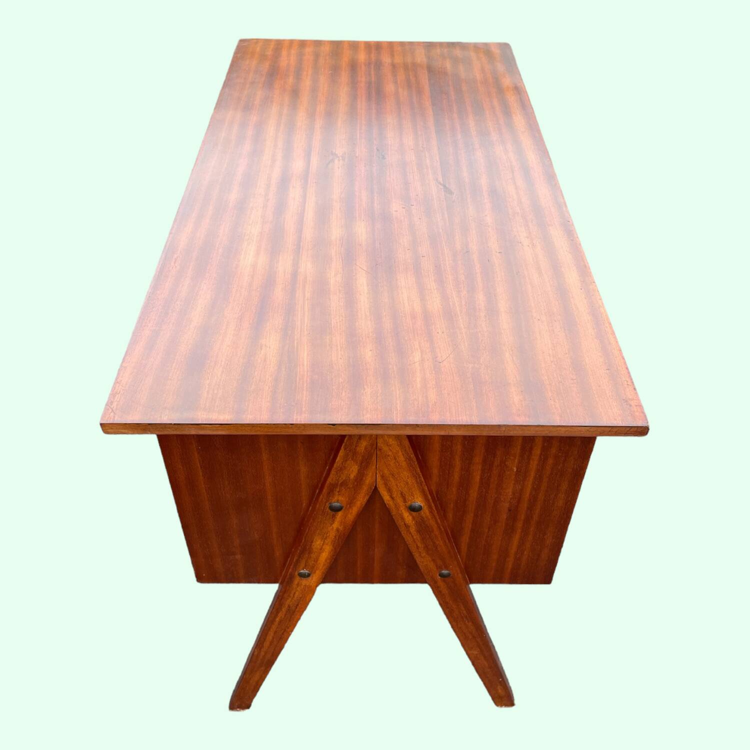 Vintage 1950s 3-drawer desk