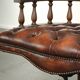 English cowhide Chesterfield swivel and tilt button seat office chair