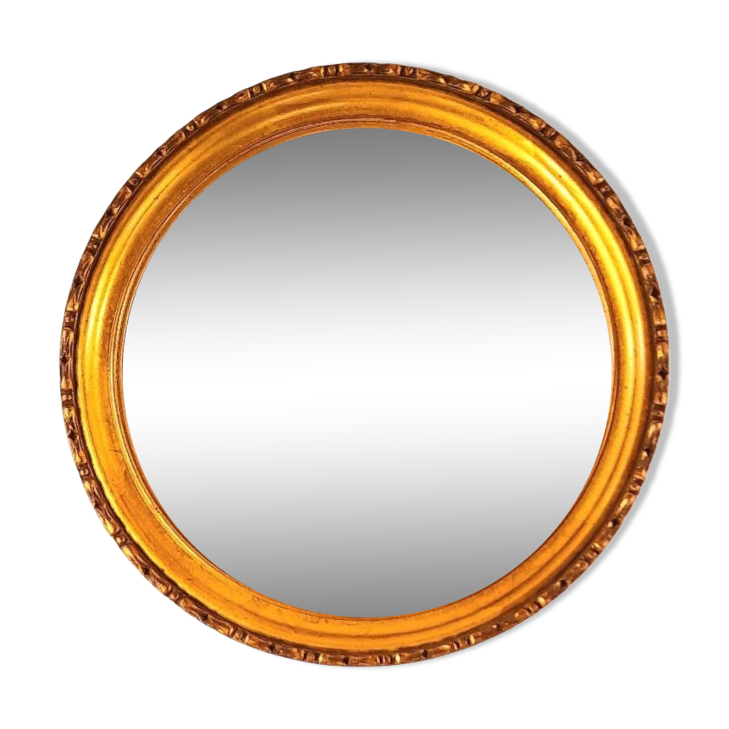 Round golden mirror, 1970.