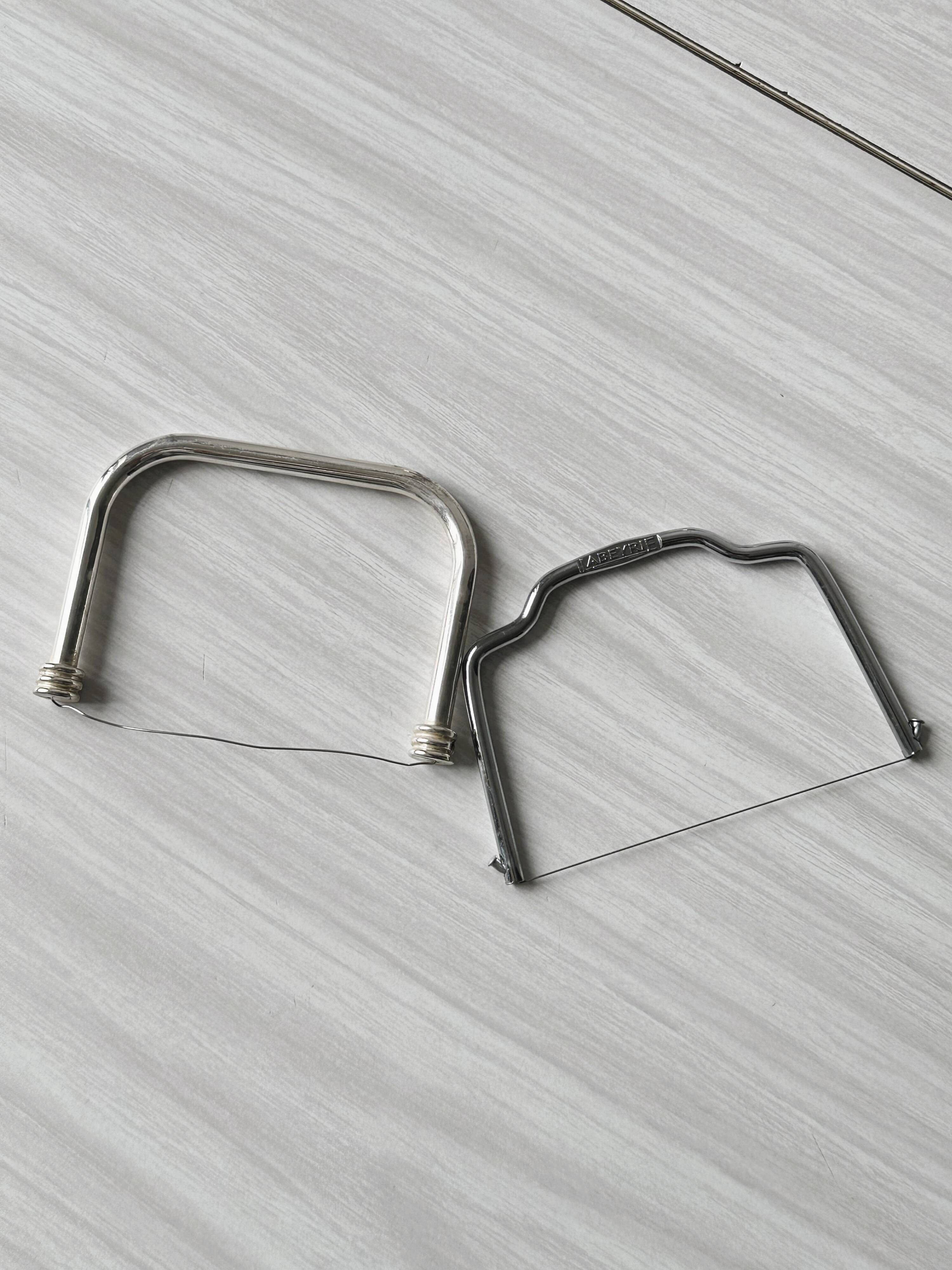 Foie gras display in stainless steel and silver metal.