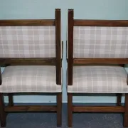 Victorian Armchairs with Carved Wood Details, Set of 2