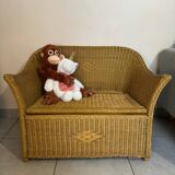 Banc coffre en rotin