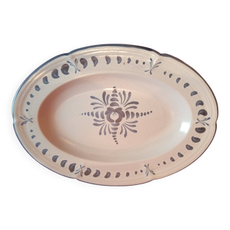 LARGE OVAL PLATTER IN PORNIC CERAMIC "STUART" MODEL