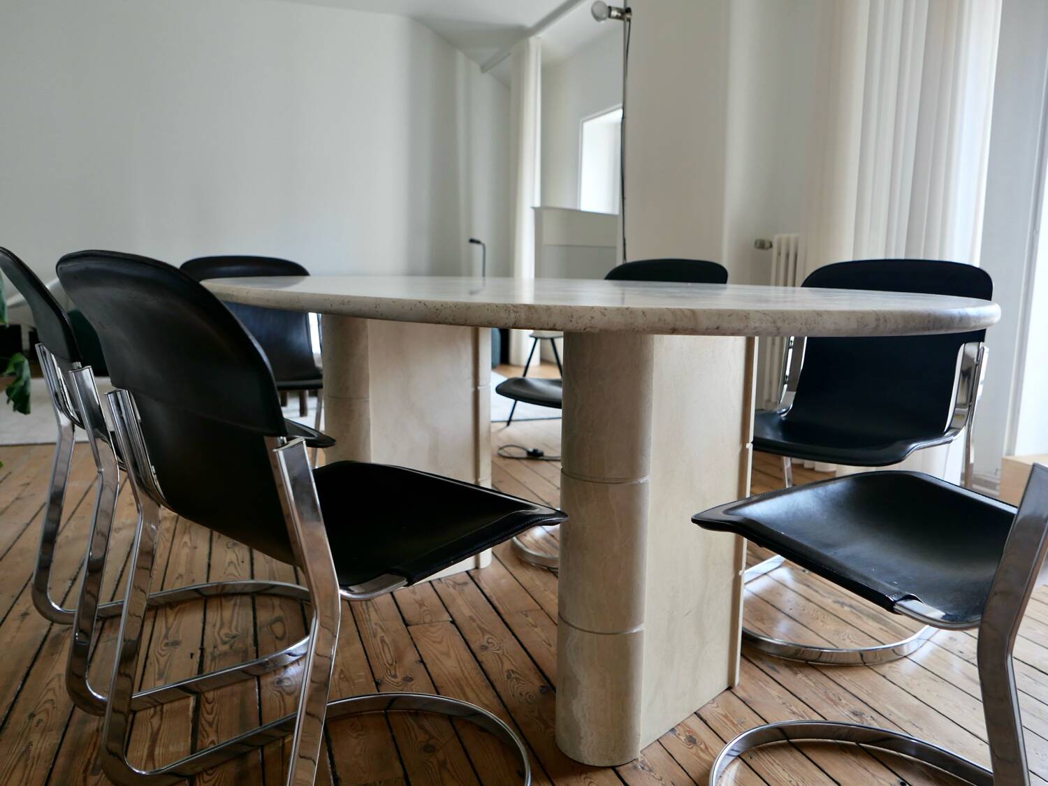 Roche Bobois travertine table