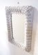 White rattan mirror 27x40cm