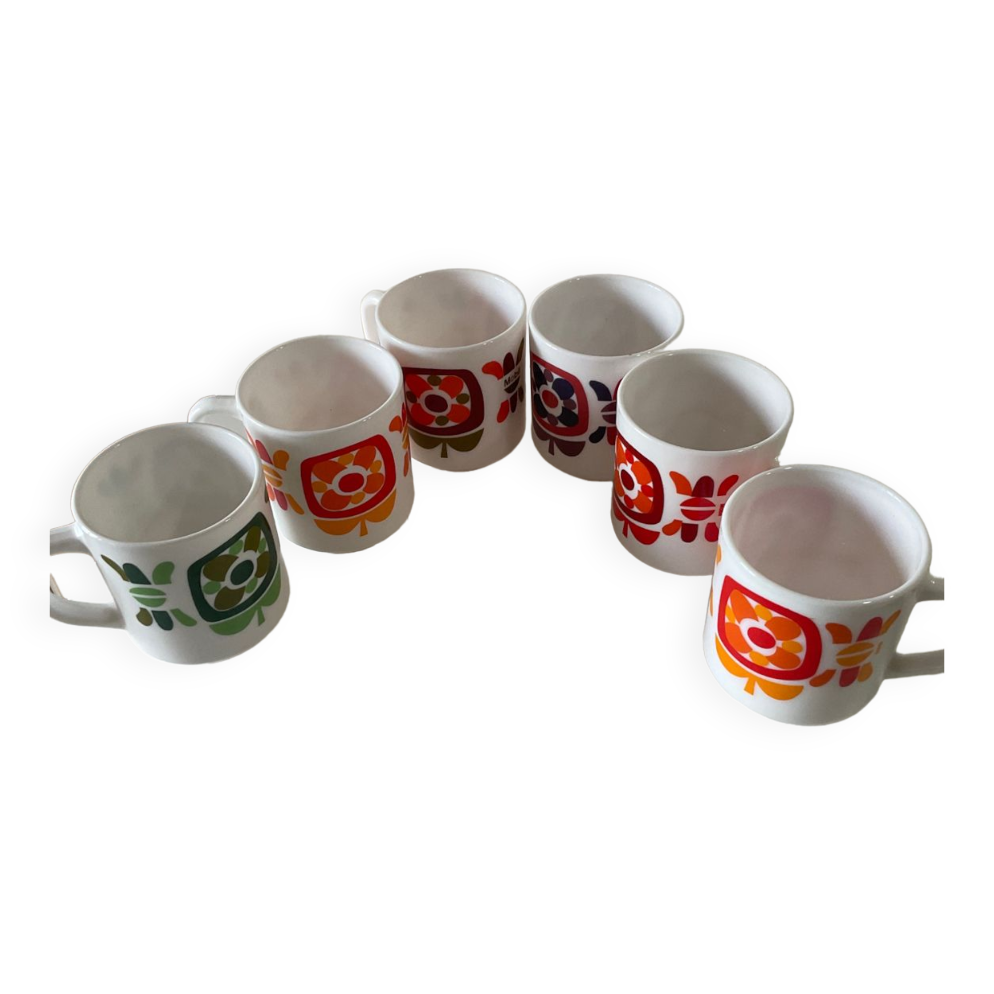 Mug cups mobil arcopal vintage
