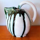 Glazed ceramic melon pitcher