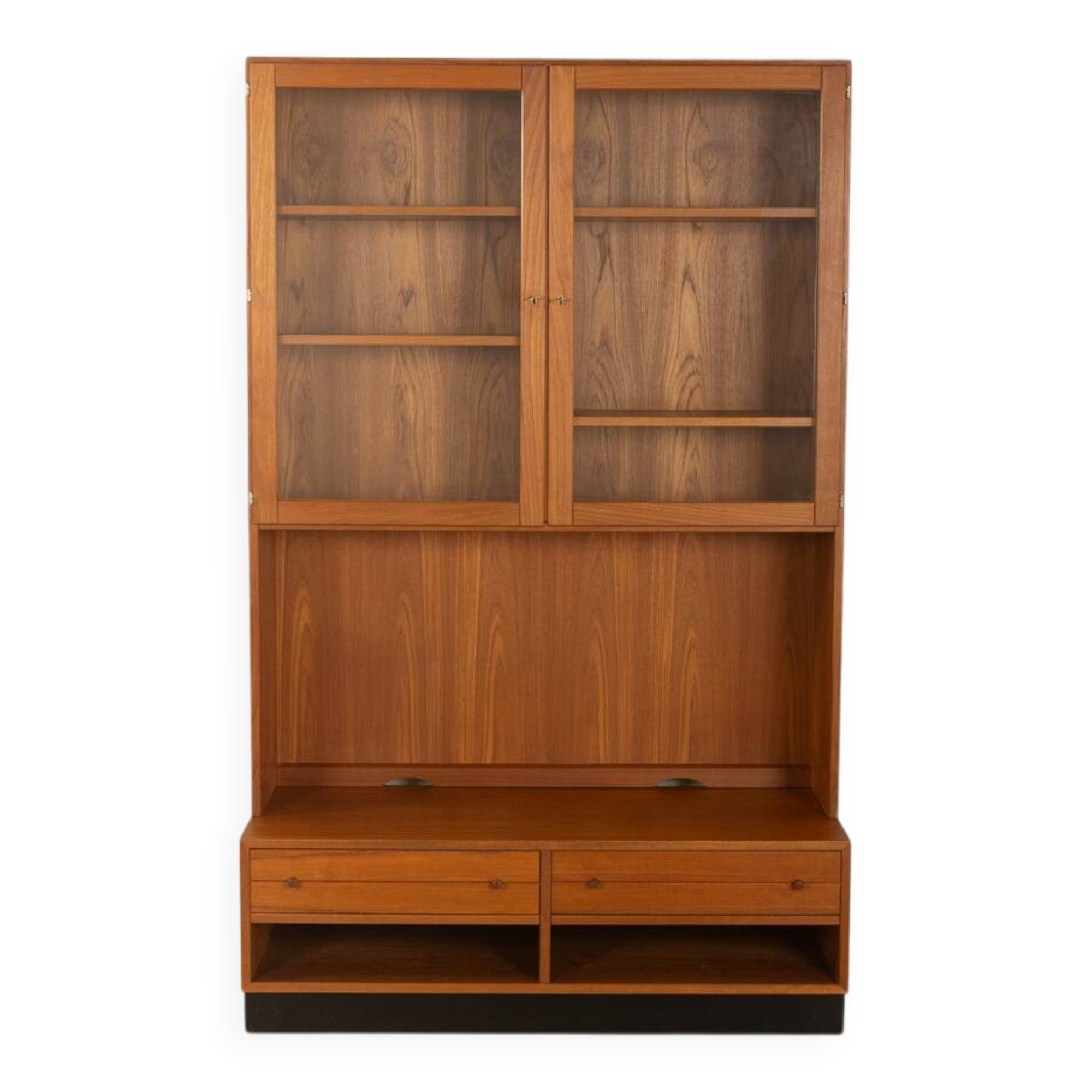 Classic two-piece display cabinet by Poul Hundevad, 1960s