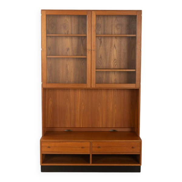 Vitrine classique en deux parties par Poul Hundevad, années 1960.
