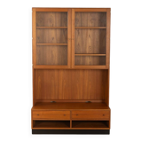 Classic two-piece display cabinet by Poul Hundevad, 1960s