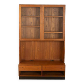 Vitrine classique en deux parties par Poul Hundevad, années 1960.
