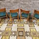 Set of 4 Scandinavian teak chairs by LÜBKE 1960