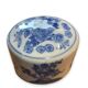 White and blue porcelain tea pot circa 1950