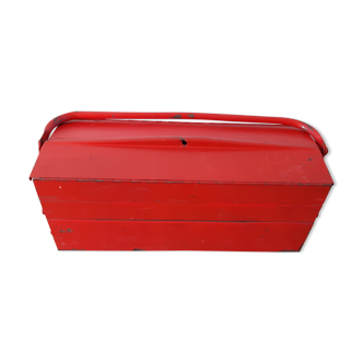 Caisse à outils vintage rouge vif