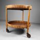 Mid-century wooden bar trolley