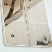 Pair of modernist wall lights by Claude Parent, nickel-plated steel, 1992.