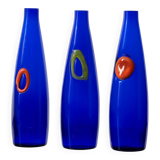 Set of Blue Glass Vases, 1970s