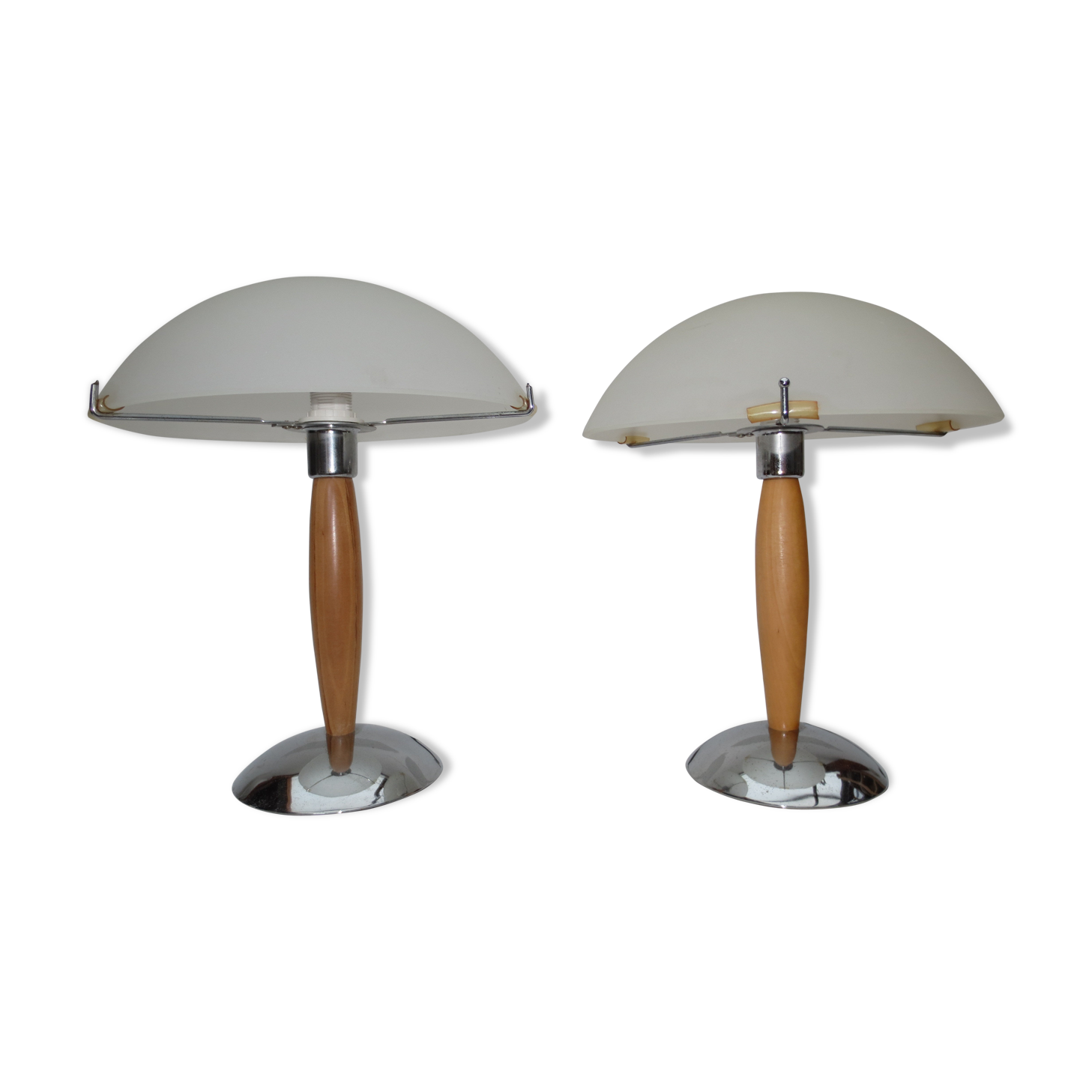Paire de lampes de table champignons