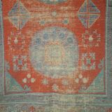 Antique Khotan rug Uyghur East Turkestan 1910