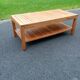 Genuine colonial teak coffee table with lower tray