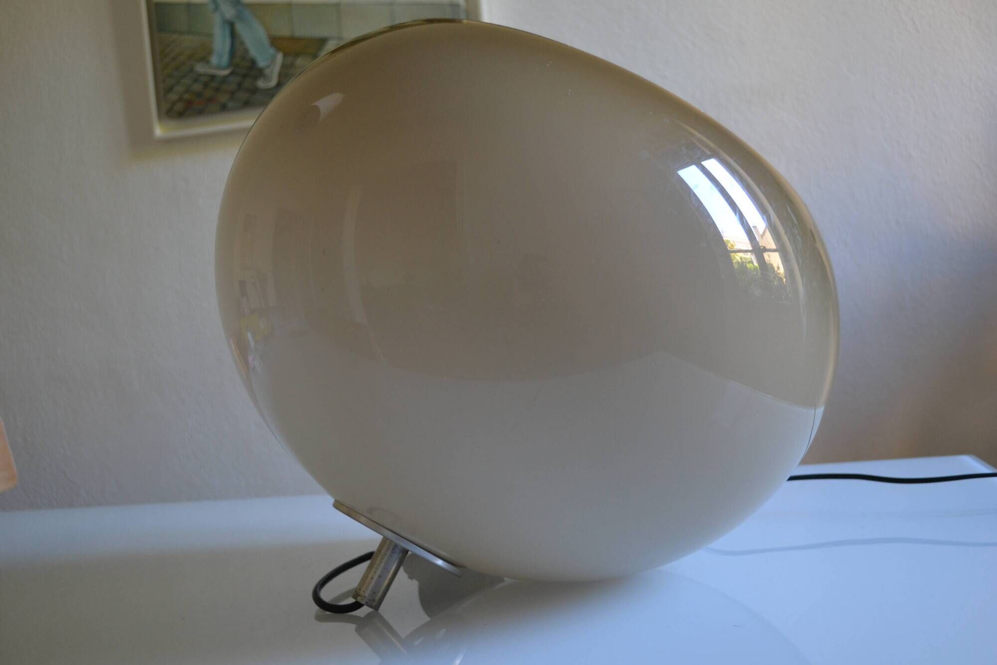 Brown gradient plastic pendant light 1970s