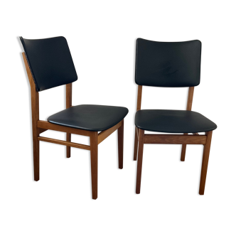 Pair of Scandinavian chairs from the 60s in teak