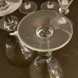 6 verres à pied anciens et soufflés à porto ou liqueur