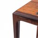 Side table with blue ceramics, Denmark, 1960s. After renovation.