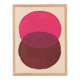 Abstract painting 30x40 illustration in pink and brown signed Eawy.