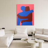 Figurative painting "can i hold you" contrast version 100x81 signed Bodasca