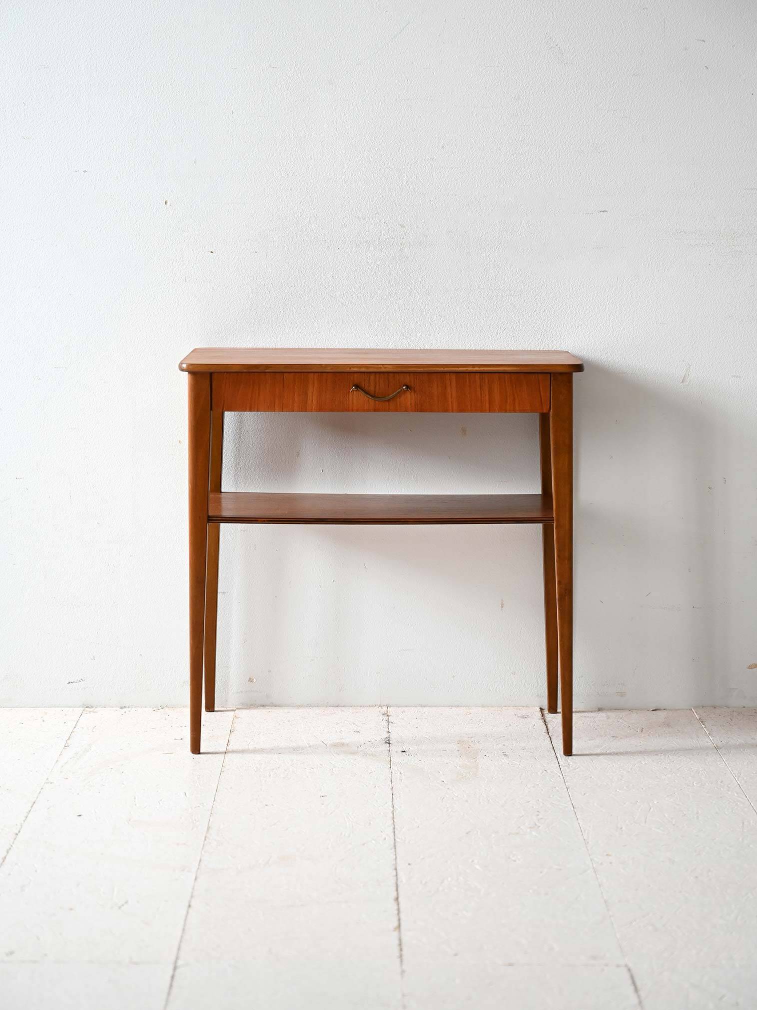 Vintage Scandinavian teak nightstand Björkås Möbelfabrik