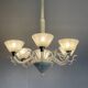 Venetian chandelier in murano glass circa 1940 vetro a reticello