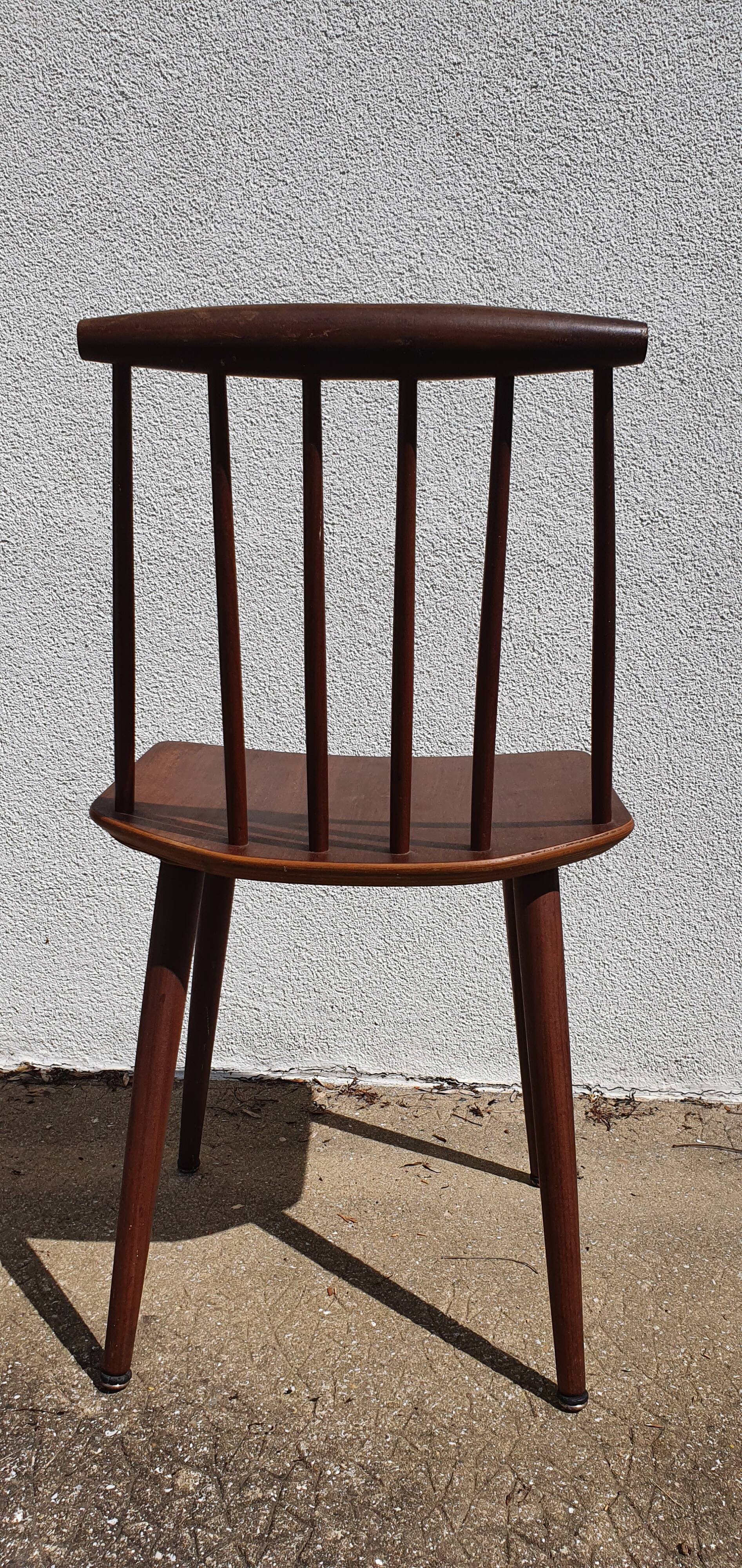 Teak chair J77 by FDB Møbelfabrik Folke Pålsson 1963