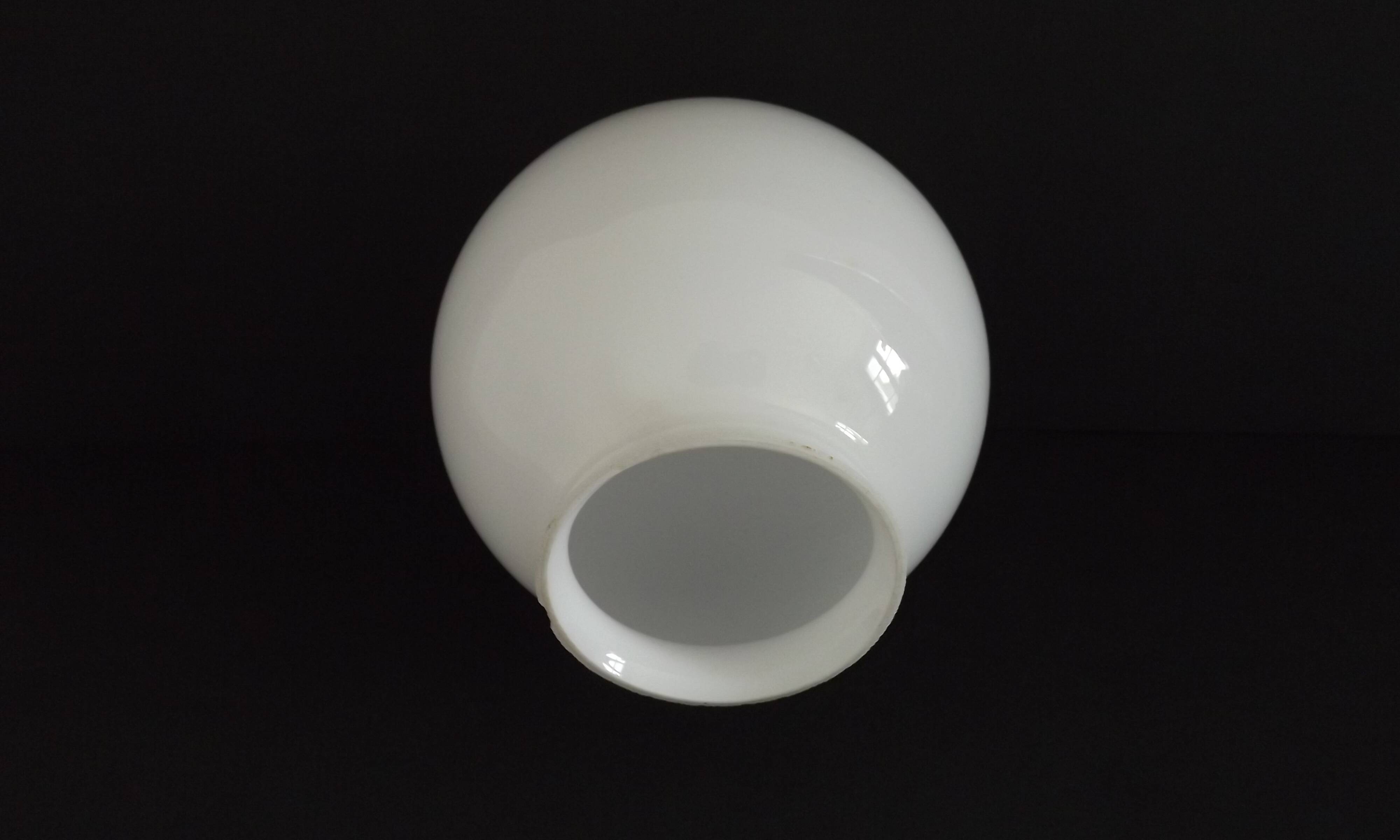 French Vintage White Opaque Glass Medium Replacement Glass Globe Shade 205