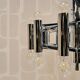 Vintage large chrome Italian Space Age pendant lamp Sciolari