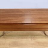 Important Shuttered Table in Sapelli Mahogany, Directoire style – 1970