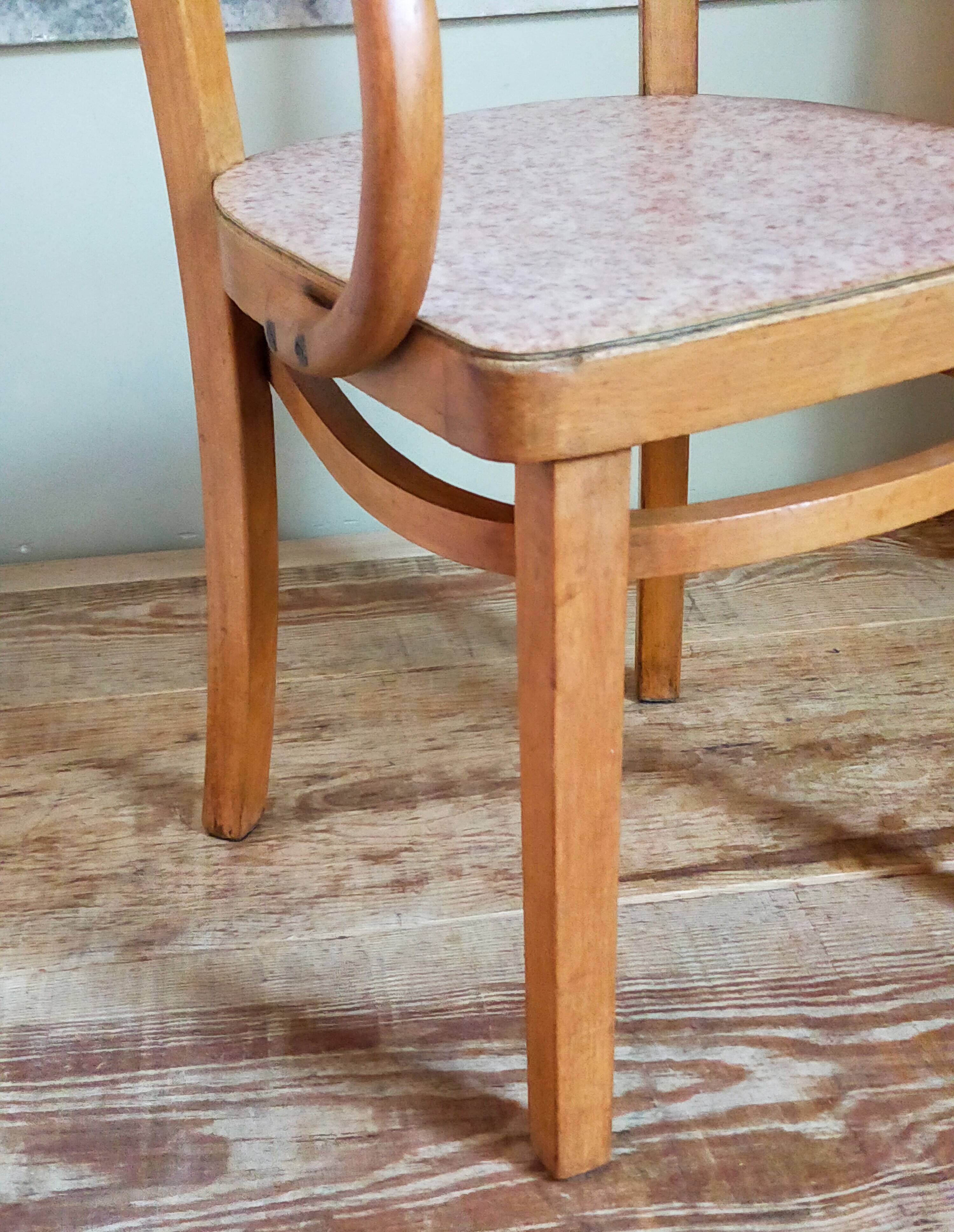 Children's armchair in old bent wood