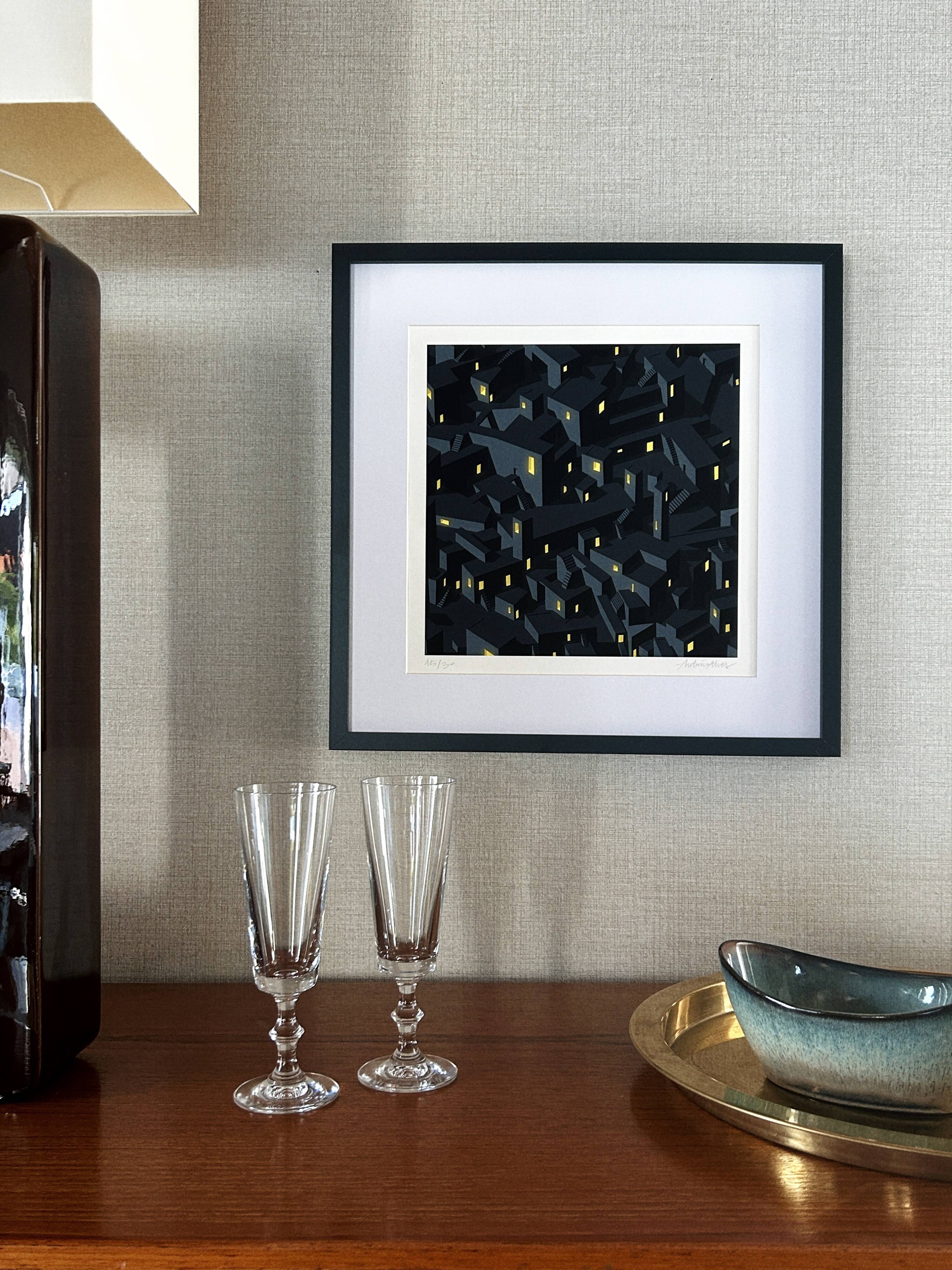 Art print, signed limited edition, Midnight City by the artist A. Alves