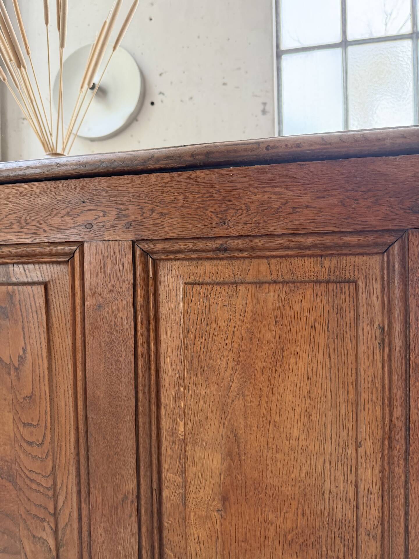 Counter or desk in oak from the 1950s.