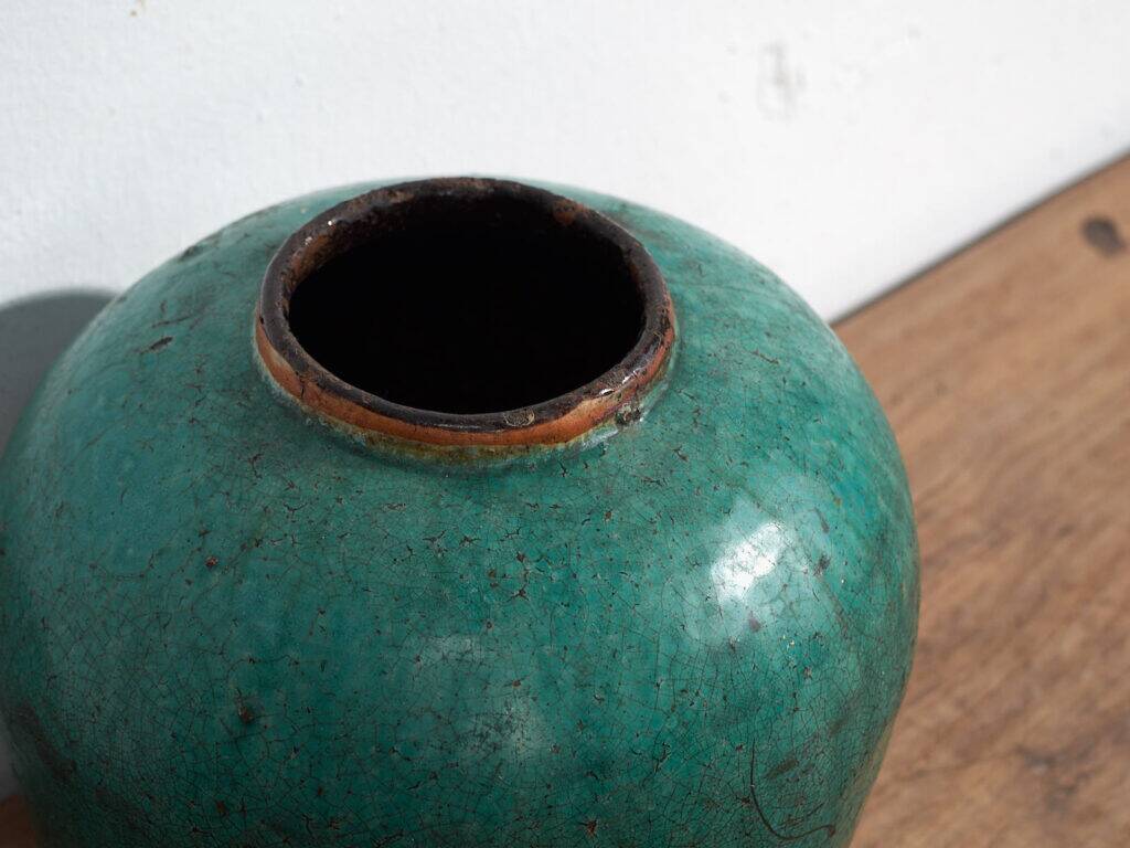 Antique turquoise green vase (circa 1820) #32