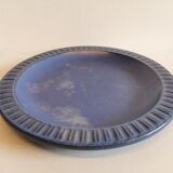 Ceramic plate, from Danish Knapstrup, in beautiful blue glaze.