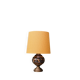 Gien lamp, brass and earthenware