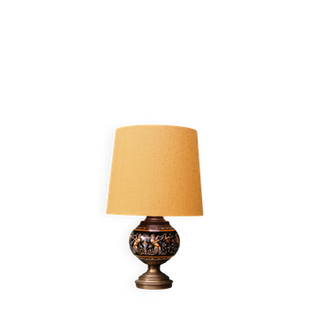 Lampe Gien, laiton et faïence