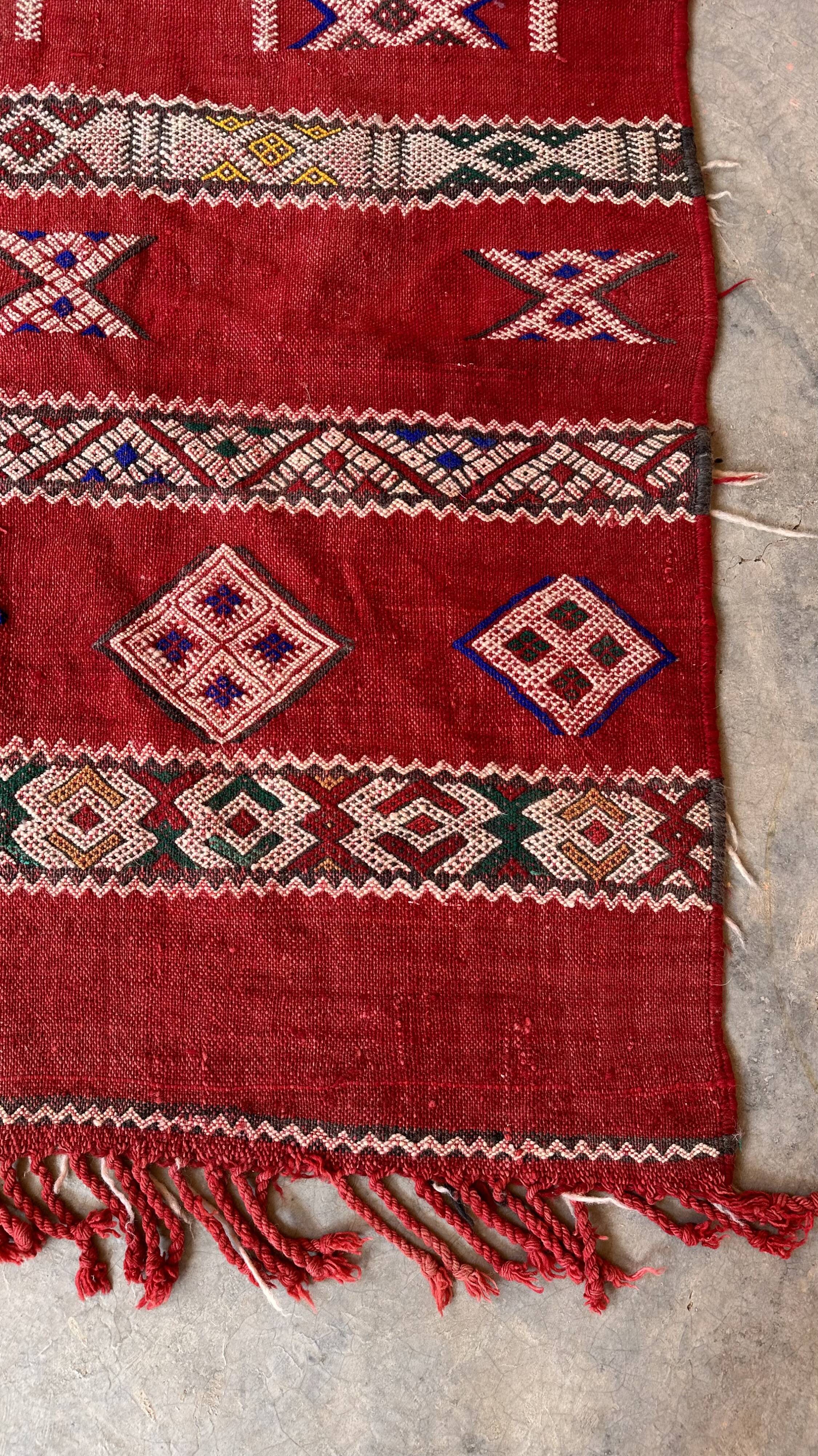 Moroccan kilim zayan rug