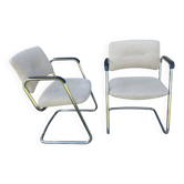 Pair of Steelcase Strafor 421-48 armchairs – 1980s